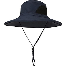Mens Summer Sun Hat Fishing Hat Adjustable Chin Strap Foldable UV Protection Hat