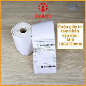 Mua Giấy in đơn hàng TMĐT khổ 100x150mm 50m  cuộn 350 tem  - Hàng chính hãng