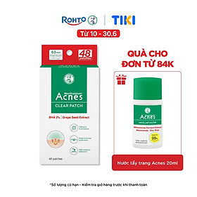 Miếng dán mụn giúp giảm mụn sưng viêm Acnes Clear Patch (48 Miếng)