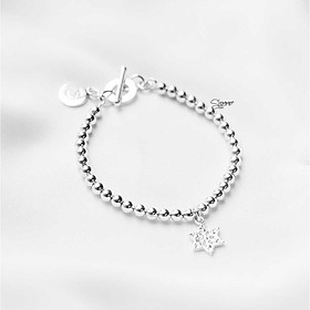 Lắc tay bạc 925 Medium Bauble Snowflake - Shimmer Silver