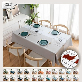 Rectangular Tablecloths For Table Plain Table Cover Oilcloth For Table Kitchen PVC Tablecloth Table Runner Stain Table Cloth Set