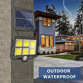 Mua Đèn năng lượng mặt trời 120 Led COB có điều khiển   siêu sáng cảm biến hồng ngoại  kèm 5m dây tiện lợi