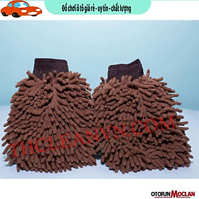 Bộ 2 găng tay rửa xe ô tô - găng tay san hô loại 1 siêu dầy Bảo Hành Uy Tín Lỗi 1 Đổi 1