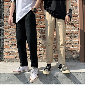 Quần kaki ống xuông nam nữ