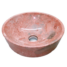 Mua LAVABO ĐẶT BÀN ĐÁ ĐÁ TỰ NHIÊN TRÒN DÀY MÀU HỒNG BST30