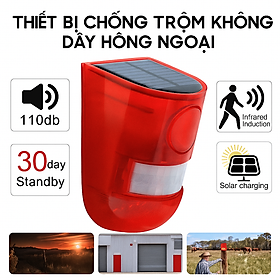 Báo Động Chống Trộjm Hồng Ngoại Loại Xịn – Không Dây, Dùng Pin Năng Lượng Mặt Trời Tiện Lợi, đèn trang trí