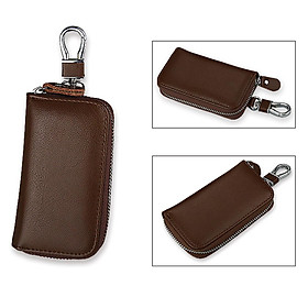 Universal Real Leather Car Key Holder Wallets Key Case Bag Zipper Men/Women