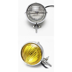 2 Pcs Motorcycle Headlight Amber Light  for  Bobber Chopper
