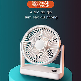 Mua Quạt sạc TF701 5000mAh để bàn văn phòng quạt tích điện mini di động