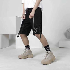️UNISEX HOTQuần short kaki phối xích cực chấtHàng chuẩn