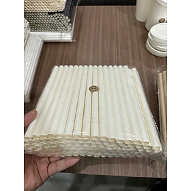 Túi 50 ống hút giấy size 12x197mm, sử dụng cho trà sữa hút trân châu