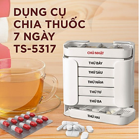 Dụng cụ chia thuốc 7 ngày - Tashuan - TS 5317 - dạng khay