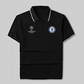 Áo polo Chelsea vải polo cá sấu không xù lông - Áo di chuyển in logo CLB Chelsea cup C1 đầy đủ size Gokis shop