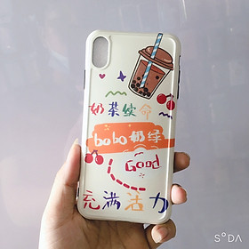 Ốp lưng hình IMD phong cách Hàn Quôc hình trà sữa, trái cây đáng yêu dành cho Iphone Xs Max
