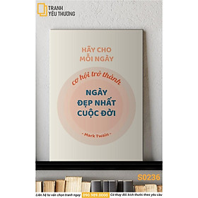 Mua Tranh Văn Phòng tạo động lực - HÃY CHO MỖI NGÀY CƠ HỘI TRỞ THÀNH NGÀY ĐẸP NHẤT CUỘC ĐỜI