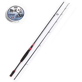 Cần câu lure - Bộ cần câu kèm máy kim loại cao cấp 2m4 - Tặng kèm 1 ngọn cần và kèm cước BCL02