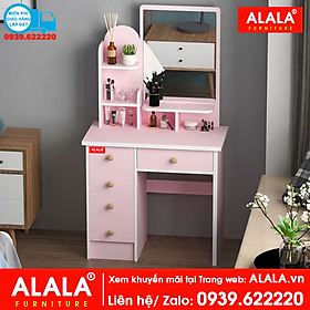 Bàn trang điểm ALALA804 màu hồng + Ghế ngồi - Thương hiệu ALALA