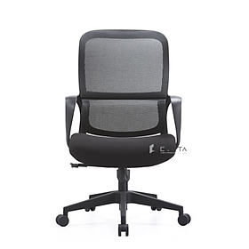 Mua Ghế nhân viên màu đen CE4550-M Nội thất Capta Ghế văn phòng lưng lưới nâng hạ gật gù tay nhựa lưng có giá đỡ cột sống