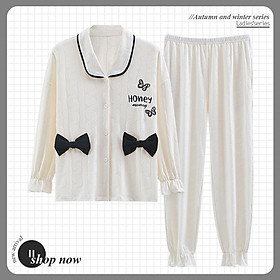 Bộ Ngủ Cổ Bẻ Hàng Qc Chất Liệu Cotton Nâng Cấp Co Giãn Mềm Mại