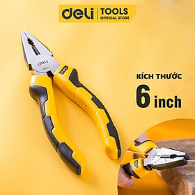 Kìm Cộng Lực 6inch Deli Cao Cấp Chính Hãng - Chất Liệu Thép Cacbon Siêu Bền - Có Thể Sử Dụng Nhiều Mục Đích - EDL2006