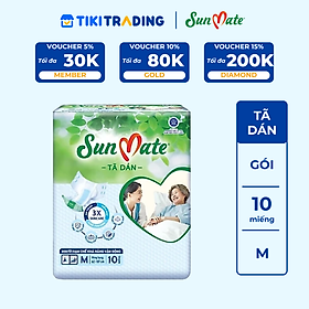 Tã Dán Người Lớn SunMate AX2 Size M10 (10 Miếng)