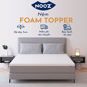 Mua Nệm Foam Topper NOOZ Home Goods với Tiêu Chuẩn CertiPUR-US Ruột Đệm Cao Su Non Hỗ Trợ Nâng Đỡ Vỏ Đệm Tencel