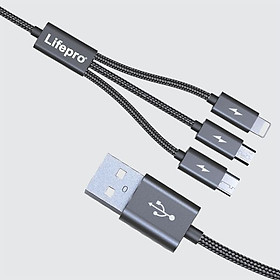 Mua Dây sạc điện thoại trên ô tô 3 in 1 Lifepro L906 Hàng chính hãng