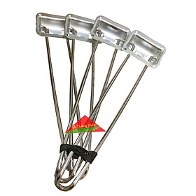 Mua Bộ 4 chân bàn gấp gọn bằng sắt mạ kẽm màu trắng sáng chắc chắn  dài 27cm