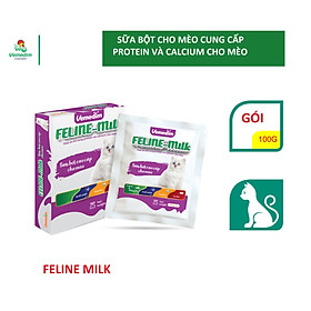 Hình ảnh Vemedim Feline milk sữa bột dành cho mèo con, mèo lớn, mèo đang mang thai và dưỡng bệnh, gói 100g