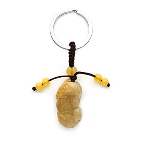 Mua Móc Chìa Khóa Tỳ Hưu Tài Lộc  Ngọc Cá Vàng (3.2 x 1 cm)