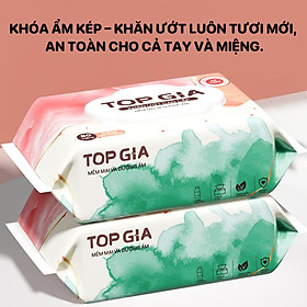 Mua Thùng khăn ướt TopGia ban mai 80tờ mềm mại không mùi không chứa chất bảo quản không chứa parabens