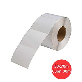 Mua Tem decal nhiệt 1 tem 1 hàng kích thước 50x70mm cuộn 30 mét