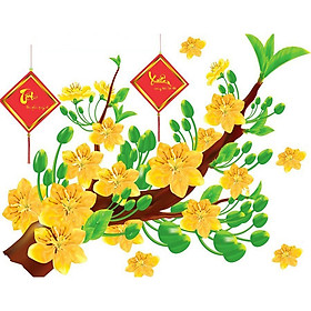 Mua (HCM) Decal dán trang trí tết xuân Bính Ngọ 17 Binbin TTT17 decor văn phòng nhà hàng  khách sạn