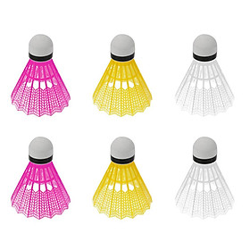 6 Pieces / 12 Pieces Plastic Badminton Shuttlecocks for Training Practice Game, Mixed Color