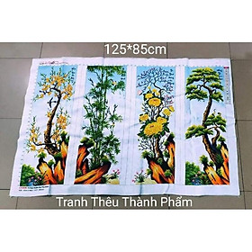Mua (Đã thêu) Tranh thêu thành phẩm tứ quý xuân hạ thu đông