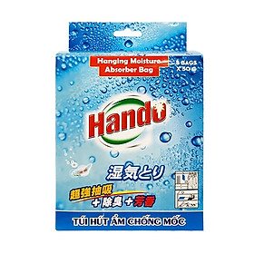 Hộp 5 túi hút ẩm chống mốc treo tủ quần áo tủ giày dép tủ bếp Hando 5x50Gr