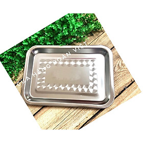 Mua MÂM CHỦ NHẬT INOX SUS 304 Cao Cấp SIÊU ĐẸP. Khay Khuôn mâm đựng chứa thực phẩm ĐA NĂNG  Hàng VIỆT NAM CHẤT LƯỢNG CAO - Cứng cáp  bền - Nhiều Size. Mâm dùng đựng hong phơi thực phẩm TIỆN LỢI