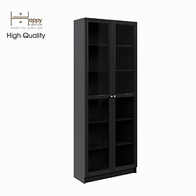 [Happy Home Furniture] CATY, kệ sách 6 tầng cửa kính,  80cm x 30cm x 202cm (DxRxC), KSA_010