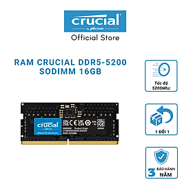 Ram Laptop Crucial DDR5 8GB Bus 5200 - CT8G52C42S5 - Hàng chính hãng