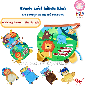 Sách Vải Lật Mở Đa Tương Tác Cho Bé từ 0 Tháng Tuổi, Kêu Sột Soạt Thú Vị - Lalala Baby