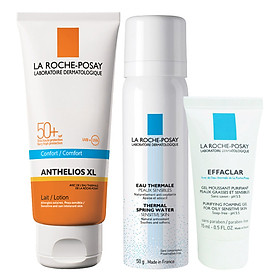 Combo Kem Chống Nắng Dạng Sữa Dành Cho Cơ Thể La Roche-Posay Anthelios Lotion SPF 50+ UVB & UVA (100ml) tặng Nước Khoáng Làm Dịu Da (50ml) + Gel Rửa Mặt Dành Cho Da Dầu Nhạy Cảm Effaclar Purifying Foaming Gel (15ml) - 100792628