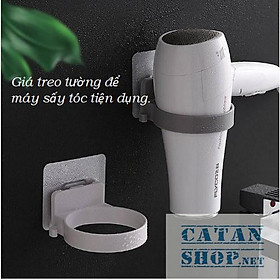 Mua Giá kệ treo máy sấy tóc dán tường siêu dính trên gạch men  không khoang tường ️GD329-TreoMaySay️