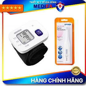 [COMBO 2 in 1] Máy Đo Huyết Áp Cổ Tay Omron HEM 6161 + Tặng 1 Nhiệt Kế Điện Tử Omron MC 246