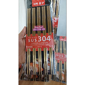 Mua Sét 5 Đôi Đũa Inox SUS 304 Cán Vuông Hàn Quốc