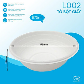Mua Combo Bát tròn dùng 1 lần bằng giấy bột gỗ Fest Bio 350ml  875ml