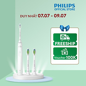 Bộ bàn chải điện Philips sonicare HX3671/23 + 2 đầu bàn chải thay thế HX6062/67 công nghệ sóng âm, bảo hành 2 năm