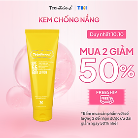 Sữa Dưỡng Thể Chống Nắng Teenilicious SPF55 Body Lotion, PA+++, Dành Cho Da Dầu Và Nhạy Cảm - 150ml