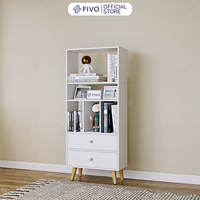 Mua Tủ Sách Cho Bé Gỗ MDF FIVO FB61 (50 x 24 x 117cm) Đơn Giản Nhỏ Gọn (Có Hộc Kéo)- Hàng Chính Hãng