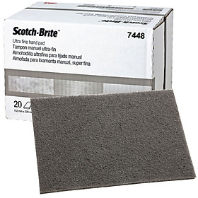 BÙI NHÙI SIÊU MỊN 3M SCOTCH BRITE 7448 HỘP 20 MIẾNG 152MM X 228MM