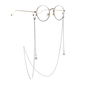 Dây xích đeo mắt kính thả sợi ngọc trai tua rua ấn tượng nổi bật